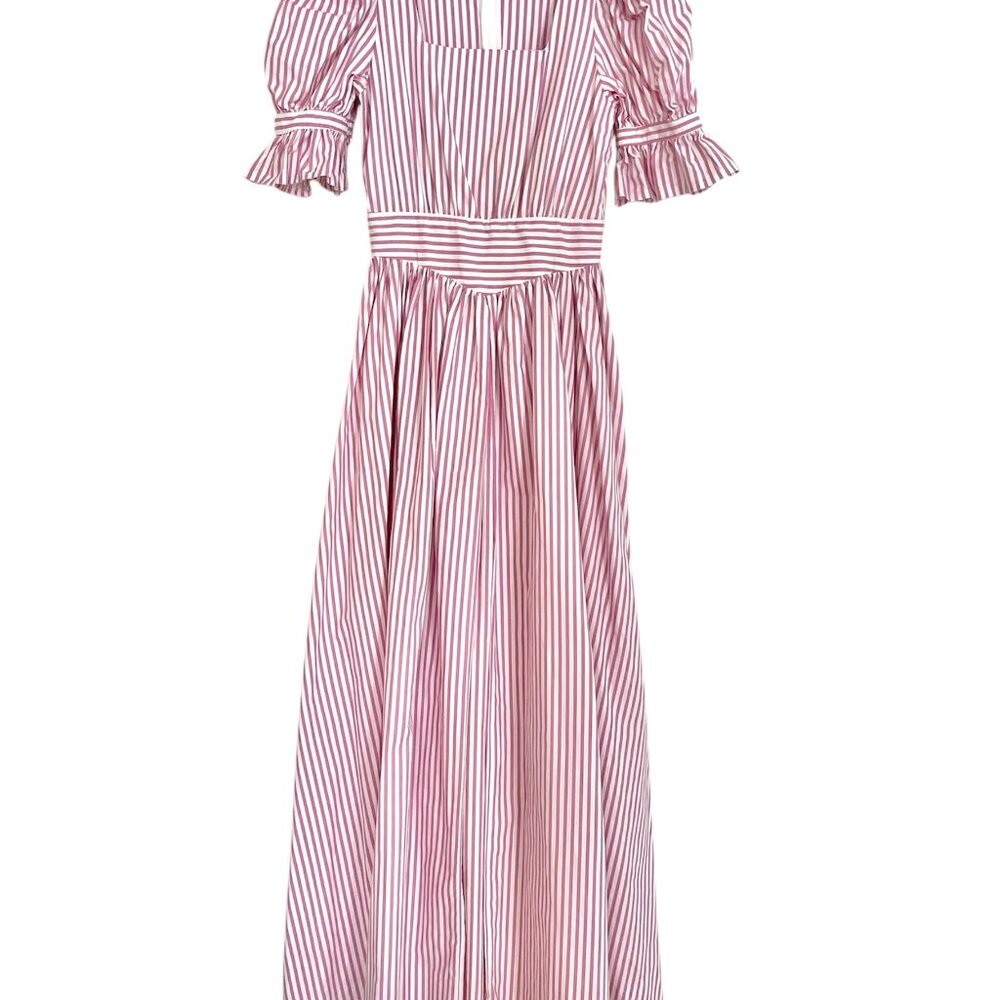 Laura Ashley Vintage 1988 Candy Stripe Bridesmaid Maxi Dress, X Small